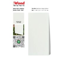 Tấm ốp than tre vân đơn sắc SS-2 iWood - Màu trắng trơn mịn