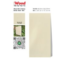 Tấm ốp than tre vân đơn sắc SS-3 iWood - Màu vàng trơn ấm áp