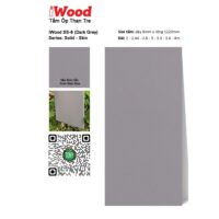 Tấm ốp than tre vân đơn sắc SS-8 iWood - Màu xám đen trơn