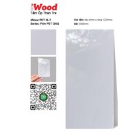 Tấm ốp than tre đơn sắc PET iS-7 iWood - Màu xám nhạt bóng