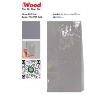 Tấm ốp than tre đơn sắc PET iS-9 iWood - Màu xám bóng