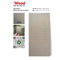 Tấm ốp than tre vân Inox MT-3 iWood - Màu bạc ghi đậm