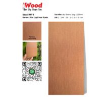 Tấm ốp than tre vân Inox MT-8 iWood - Màu đồng xước