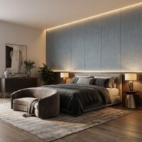 Ốp tường Tấm ốp than tre vân vải CL-1 iWood - Màu ghi xanh vải bố