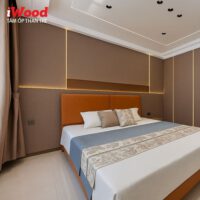 Ốp tường than tre vân vải CL-2 iWood - Màu nâu ấm vân vải bố