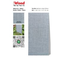 Tấm ốp than tre vân vải CL-1 iWood - Màu ghi xanh vải bố