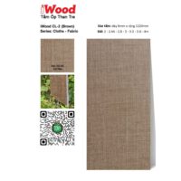 Tấm ốp than tre vân vải CL-2 iWood - Màu nâu ấm vân vải bố