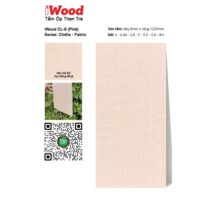 Tấm ốp than tre vân vải CL-6 iWood - Màu hồng nhạt sợi vải bố