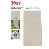 Tấm ốp than tre vân vải CL-7 iWood - Màu xám nâu sợi vải bố