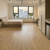 Sàn Nhựa Giả Gỗ Giá Rẻ V263 - Màu Gỗ Vàng Kem Tự Nhiên