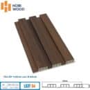 Tấm ốp lam 3 sóng Hobiwood LS3T 04 vân gỗ walnut nâu ấm kích thước 3000x198x15mm chống ẩm cao cấp