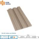 Tấm ốp lam 3 sóng Hobiwood LS3T 06 vân gỗ beige kem xám greige kích thước 3000x198x15mm chống ẩm cao cấp