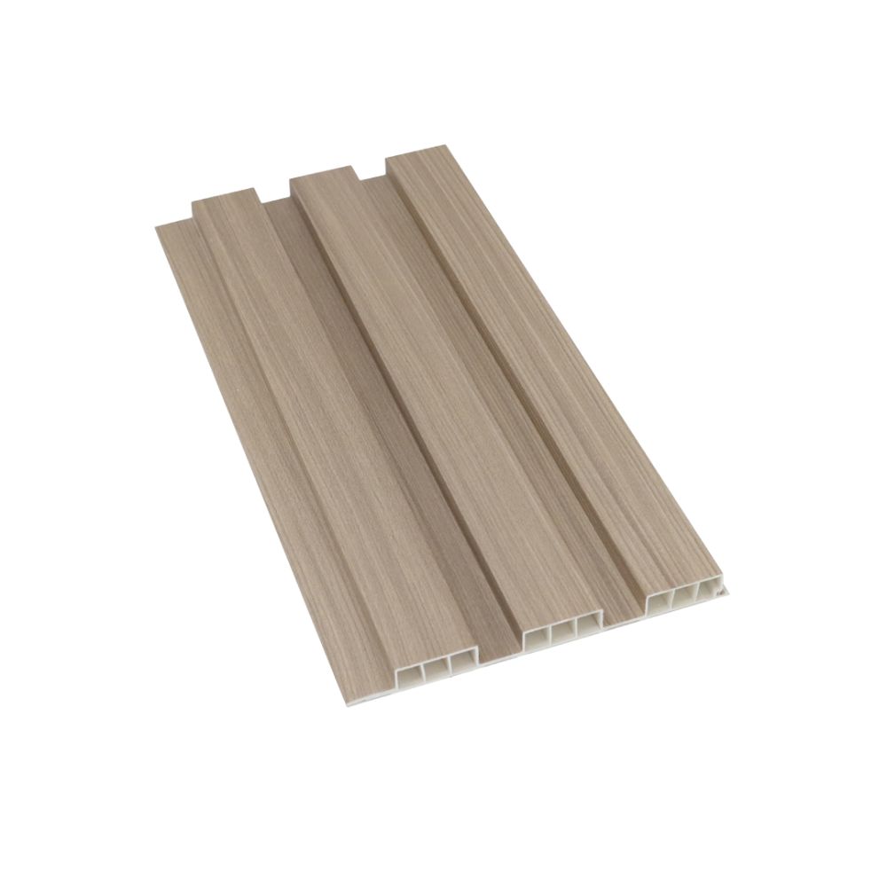 Tấm Ốp Lam 3 Sóng Hobiwood LS3T 06 – Vân Gỗ Greige Be Xám Tấm ốp lam 3 sóng Hobiwood LS3T 06 vân gỗ beige kem xám greige kích thước 3000x198x15mm chống ẩm cao cấp