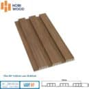 Tấm ốp lam 3 sóng Hobiwood LS3T 07 vân gỗ nâu caramel teak kích thước 3000x198x15mm chống ẩm cao cấp