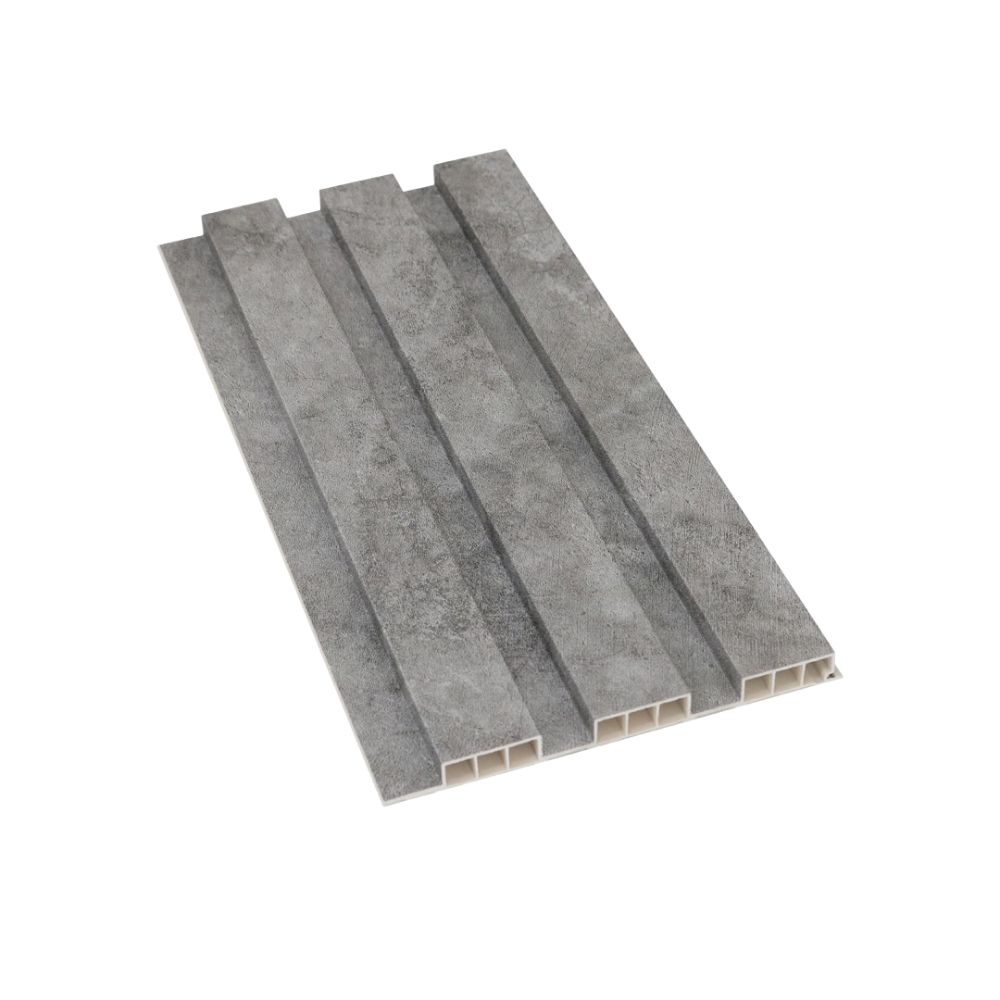Tấm Ốp Lam 3 Sóng Hobiwood LS3T 09 – Vân Bê Tông Xi Măng Xám Tấm ốp lam 3 sóng Hobiwood LS3T 09 vân bê tông xám cement grey kích thước 3000x198x15mm chống ẩm cao cấp