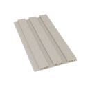 Tấm ốp lam 3 sóng Hobiwood LS3T 10 vân vải linen trắng kem xám nhạt kích thước 3000x198x15mm chống ẩm cao cấp