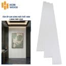 Tấm lam 5 sóng Hobiwood LS505 trắng thuần ốp tường hành lang biệt thự tranh treo tường đèn LED trần cổ điển tấm nhựa ốp tường Xưởng Gỗ Tony