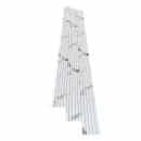 Tấm lam 5 sóng Hobiwood LS507 nền trắng sản phẩm tấm nhựa ốp tường vân đá trắng vàng Gold 5 sóng thấp Xưởng Gỗ Tony