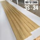 Tấm lam nhựa giả gỗ 3S-34 vân sồi vàng sáng oak natural 195x12x2900mm vách lam sóng ốp tường trần chống ẩm Xưởng Gỗ Tony