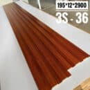 Tấm lam nhựa giả gỗ 3S-36 vân teak đỏ cam rực 195x12x2900mm vách lam sóng ốp tường trần chống ẩm Xưởng Gỗ Tony