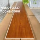 Tấm nhựa Nano FX237 vân gỗ teak nâu đỏ bản rộng 400x9x3000mm ốp tường trần chống ẩm